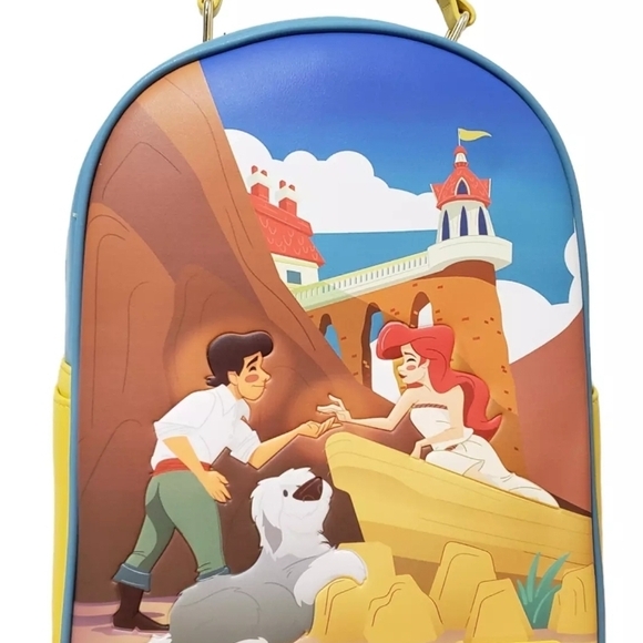 Loungefly Disney Little Mermaid Ariel Scene Mini Backpack & Card Holder NWT main image 5